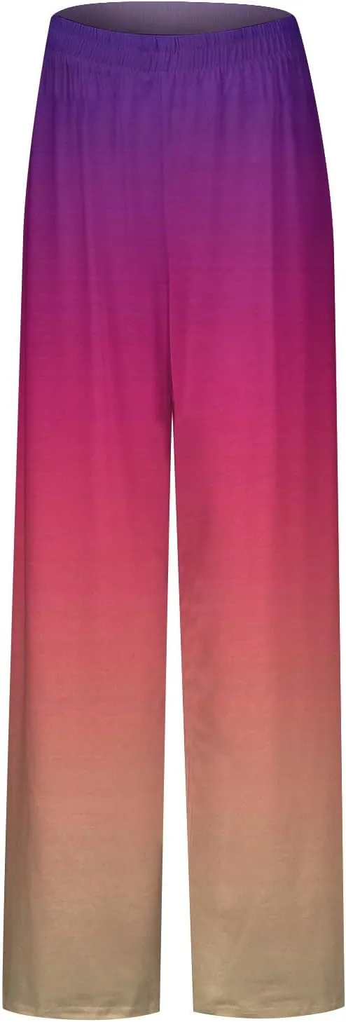 2025 Beach Vacation Drawstring Flowy Pants That Look Like Skirts- Gauze Summer Pants for Women Boho Trousers