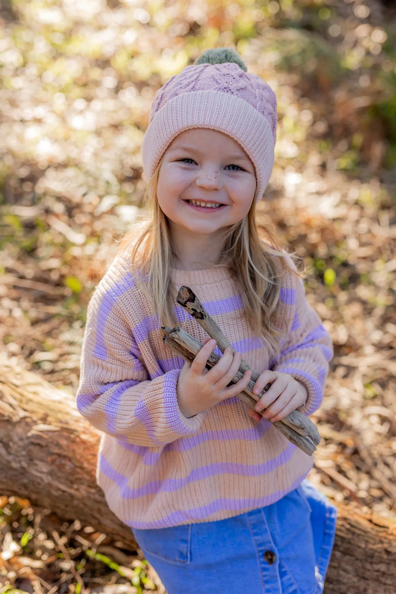 Acorn August Merino Beanie Dusty Pink
