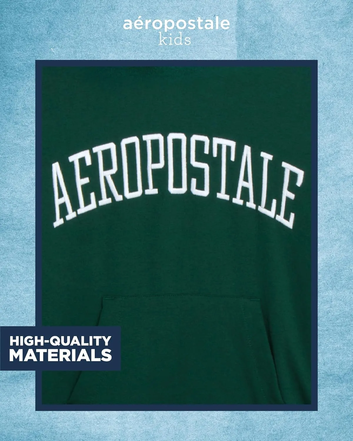 AEROPOSTALE Boys' Sweatshirt - Cozy Soft Cotton Blend Fleece Casual Pullover Graphic Hoodies for Boys (Sizes: 4-12)