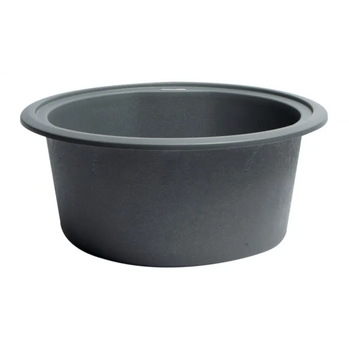 ALFI Brand 17" Drop-In Round Granite Composite Kitchen Prep Sink