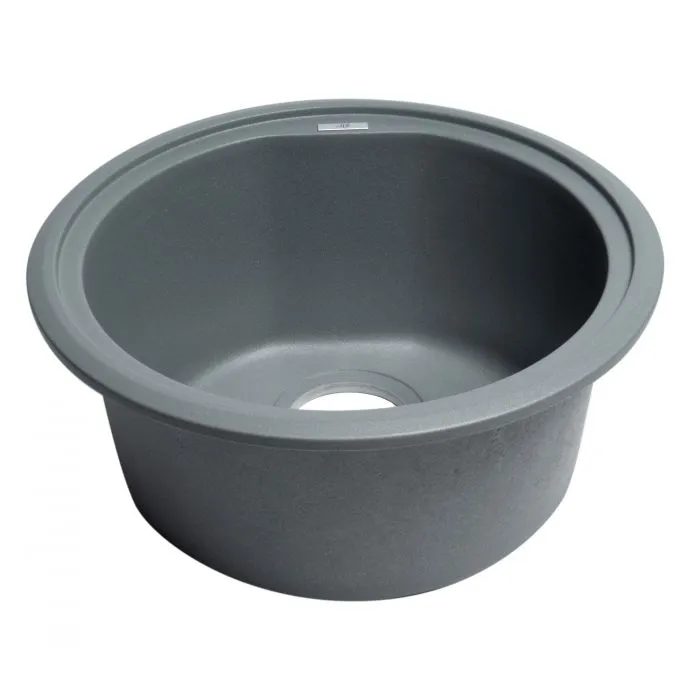 ALFI Brand 17" Drop-In Round Granite Composite Kitchen Prep Sink