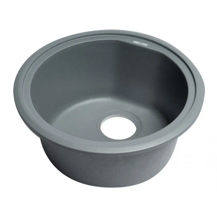 ALFI Brand 17" Drop-In Round Granite Composite Kitchen Prep Sink