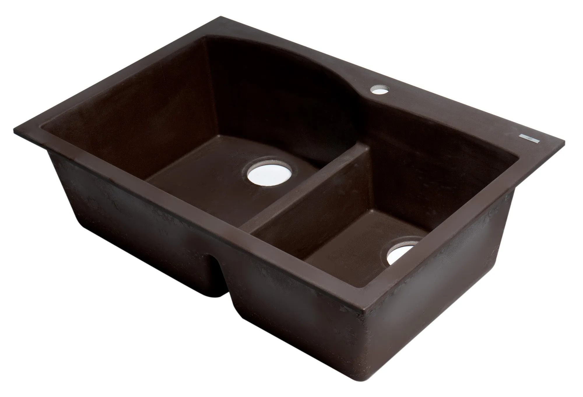 ALFI Brand 33" Double Bowl Drop In Granite Composite Kitchen Sink