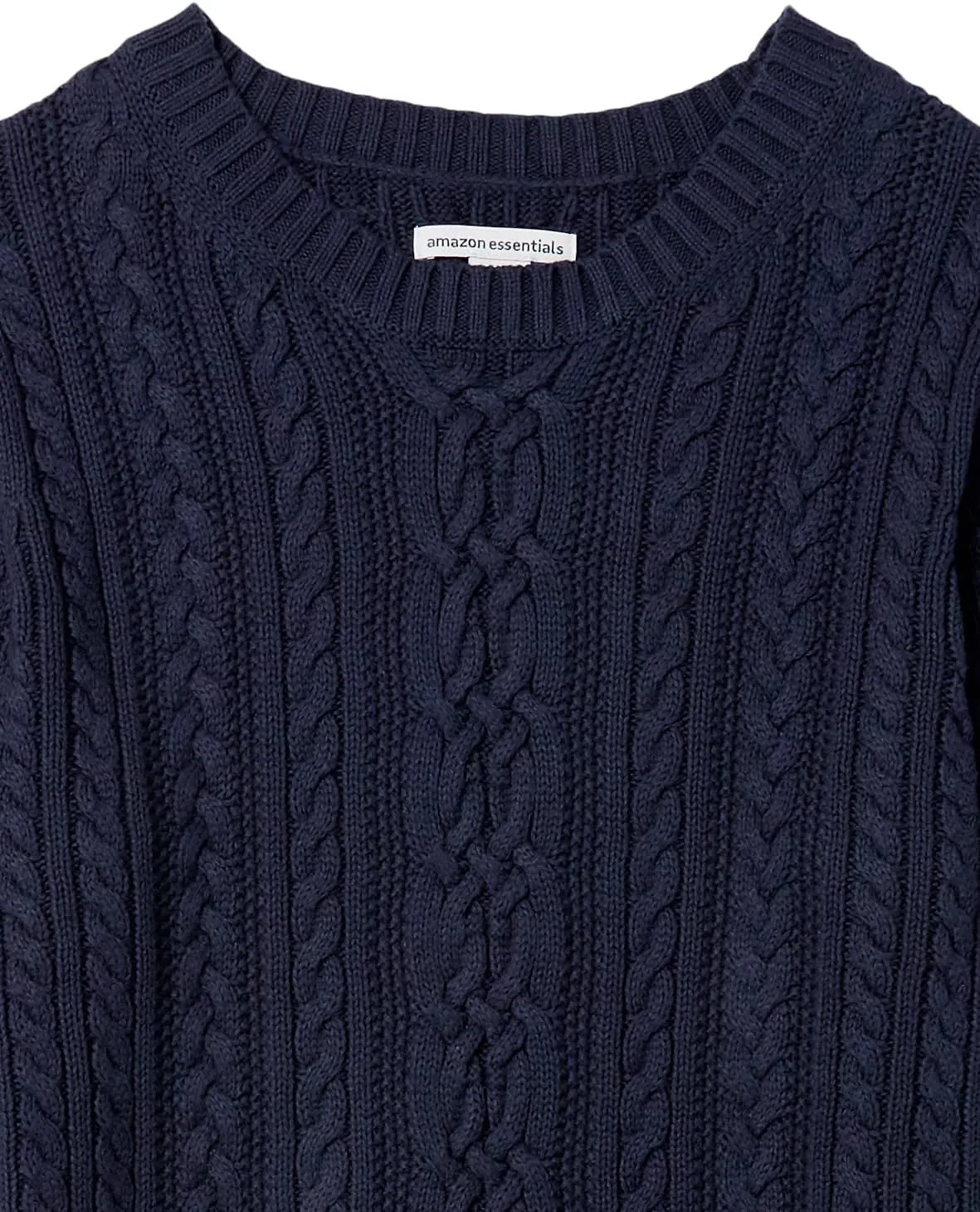 Amazon Essentials Women's Fisherman Cable Long-Sleeve Crewneck Sweater (Available in Plus Size)