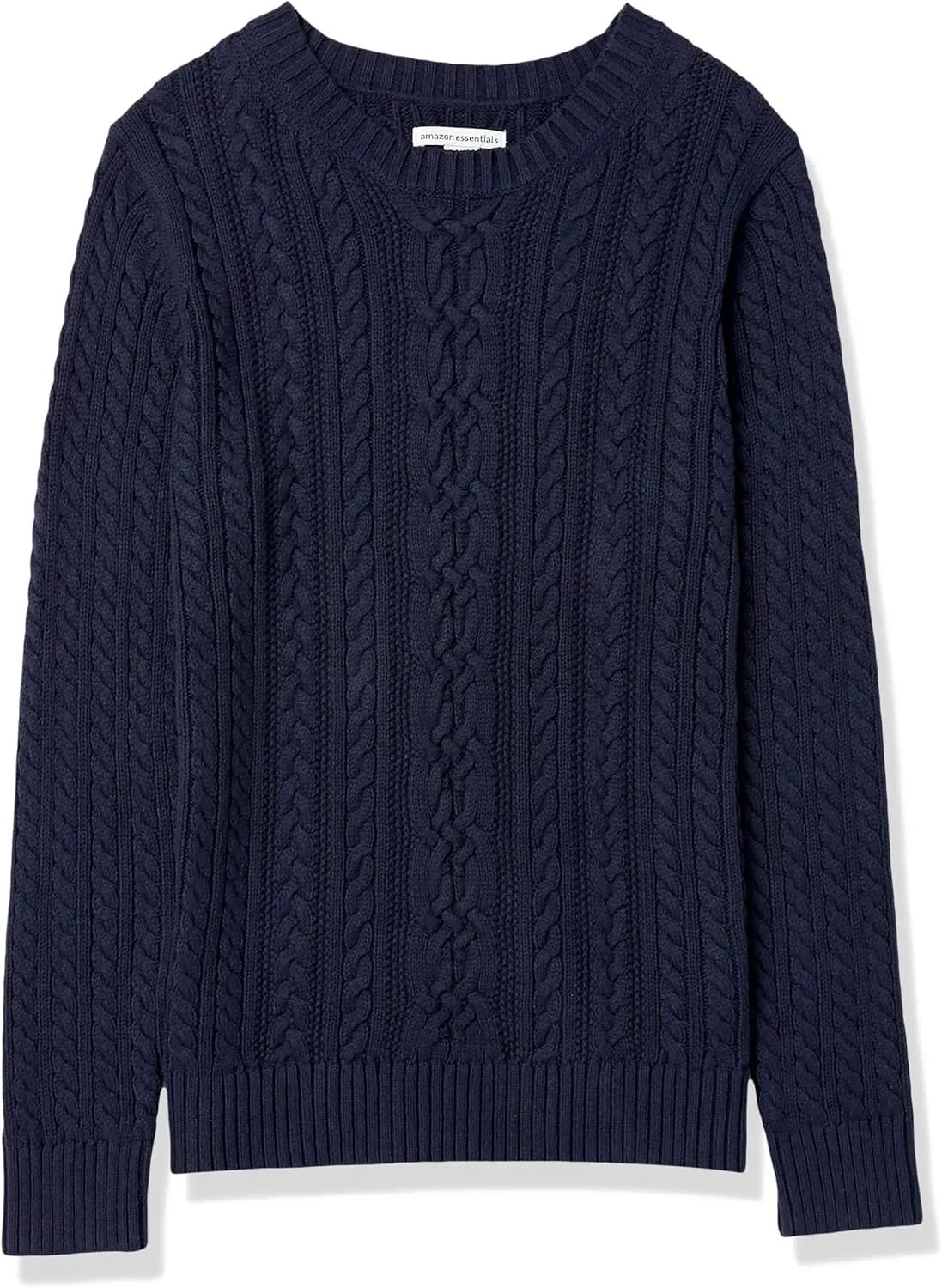Amazon Essentials Women's Fisherman Cable Long-Sleeve Crewneck Sweater (Available in Plus Size)