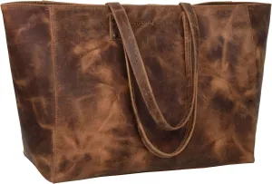 ANTONIO VALERIA Avery Leather Tote/Top Handle Shoulder Bag for Women