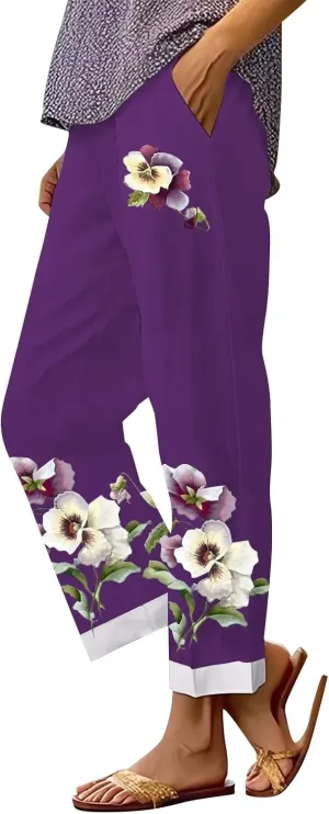 Baggy Linen Pants Women Pockets Spring Cotton Pants Women Summer Womens Palazzo Pants Plus Size