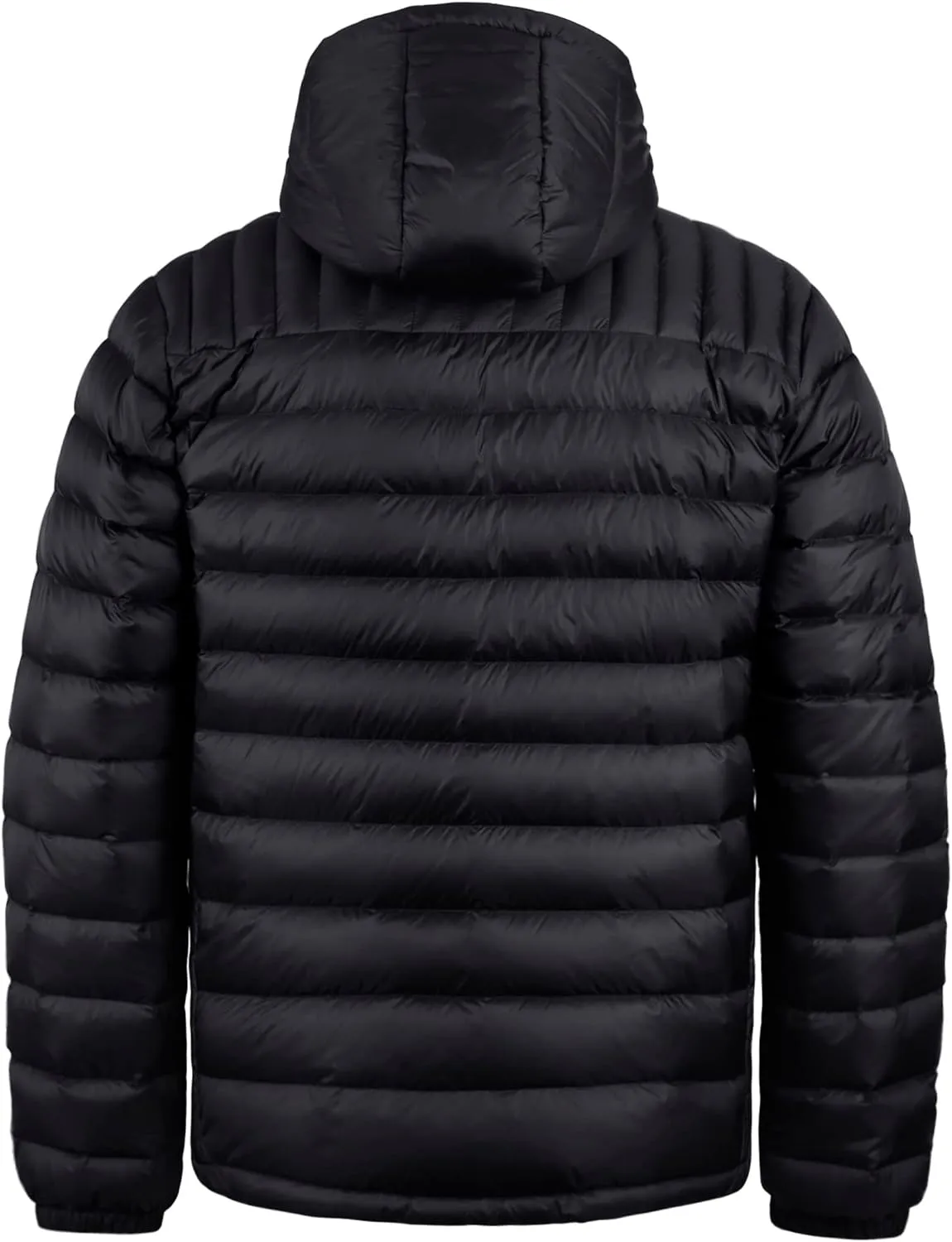 Bakery Men's Down Jacket Hooded Packable Down Puffer Jacket Lightweight Water-Resistant Insulated Down Jacket
