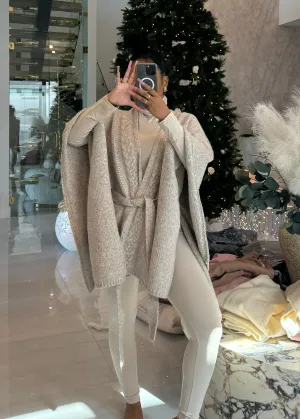 Basket Knit Poncho set