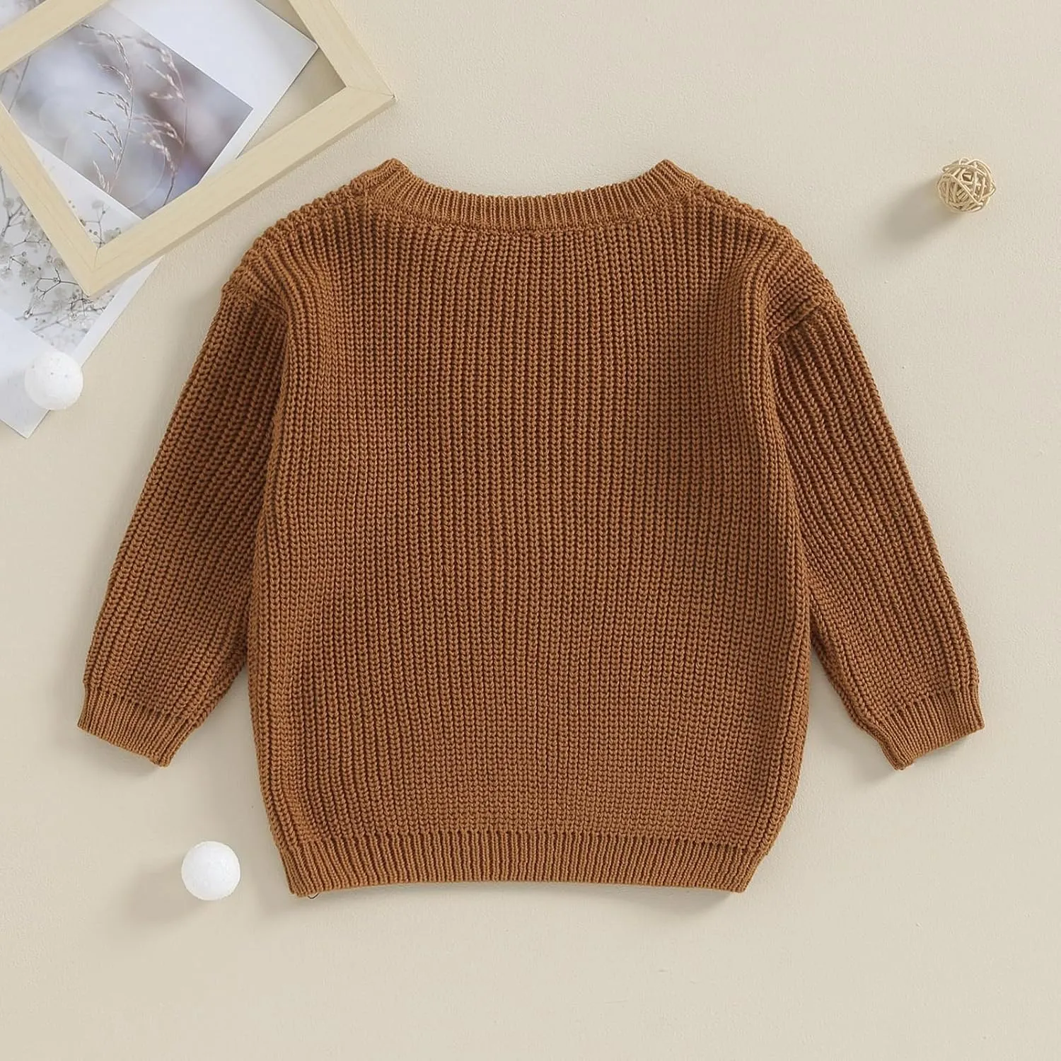 Big Brother Little Brother Matching Sweaters Baby Boy Letter Embroidery Crew Neck Long Sleeve Knitted Pullovers