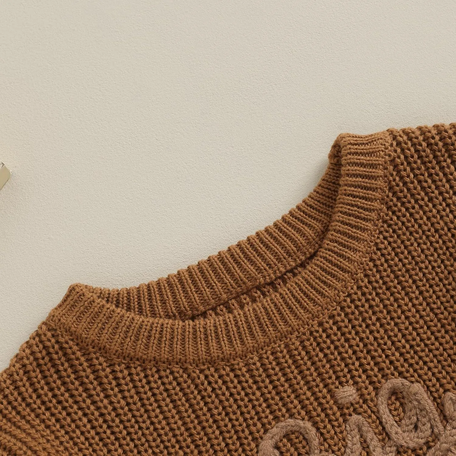 Big Brother Little Brother Matching Sweaters Baby Boy Letter Embroidery Crew Neck Long Sleeve Knitted Pullovers