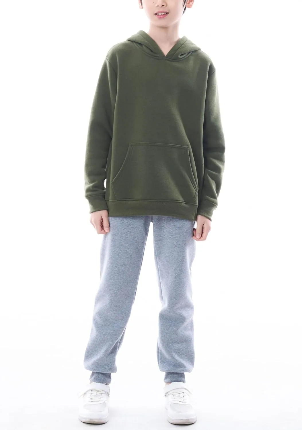 Boys Athletic Hoodie Sweatshirt, 3 Pk Fleece Long Sleeve Kids Pullover Hoodies boy&girl Size 6-20