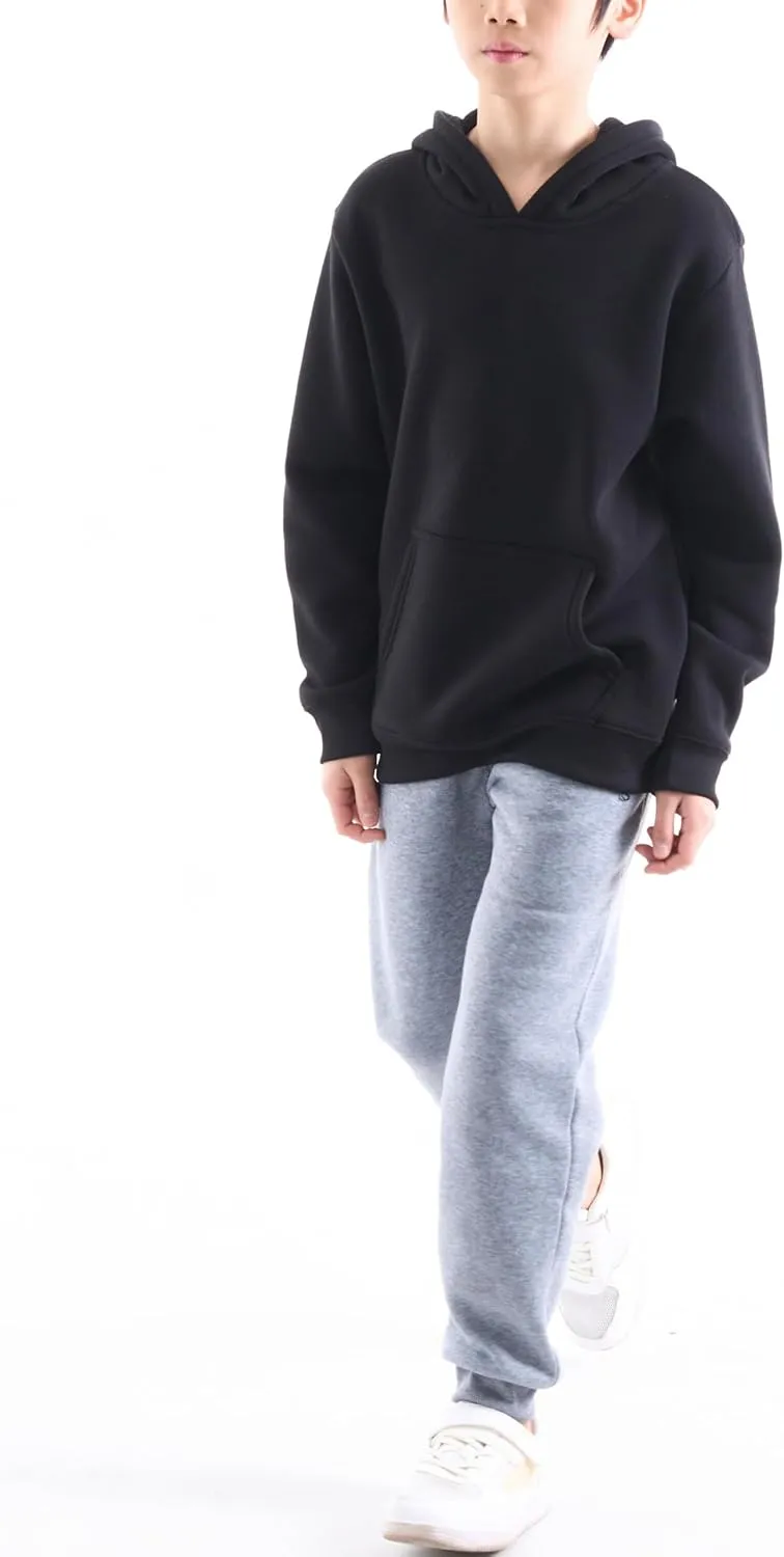 Boys Athletic Hoodie Sweatshirt, 3 Pk Fleece Long Sleeve Kids Pullover Hoodies boy&girl Size 6-20