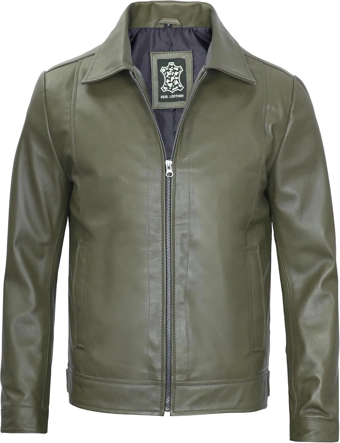 Brown Leather Jacket Men - Black Real Lambskin Mens Leather Jacket