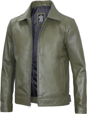 Brown Leather Jacket Men - Black Real Lambskin Mens Leather Jacket