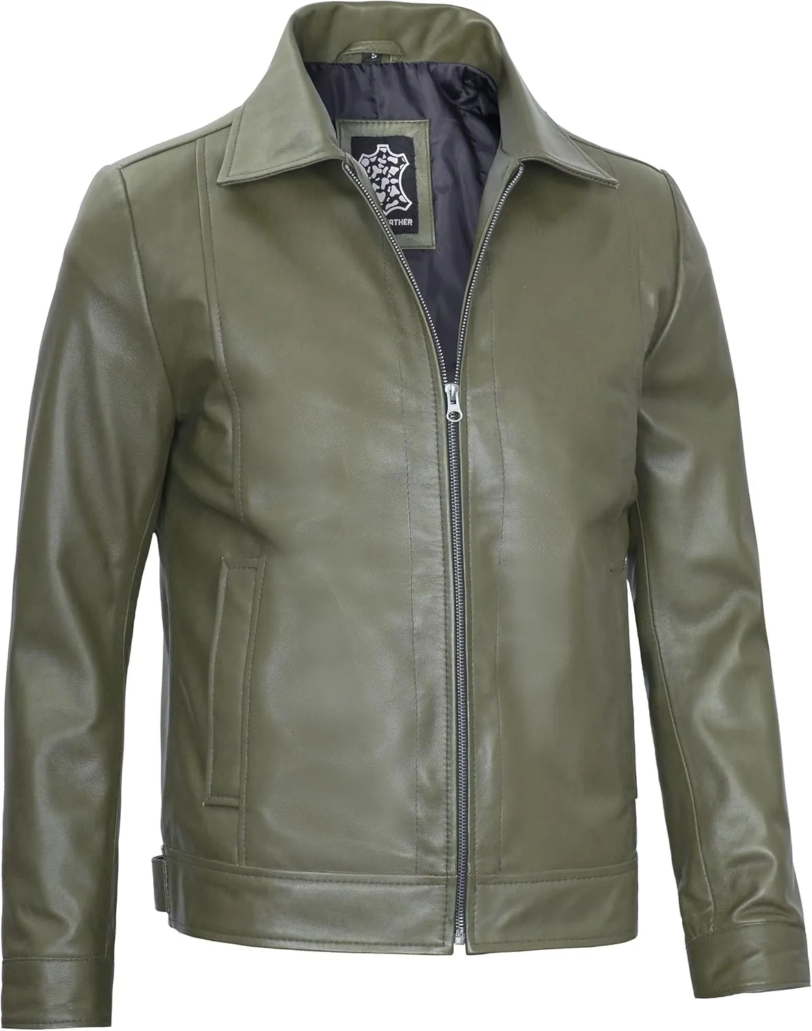 Brown Leather Jacket Men - Black Real Lambskin Mens Leather Jacket