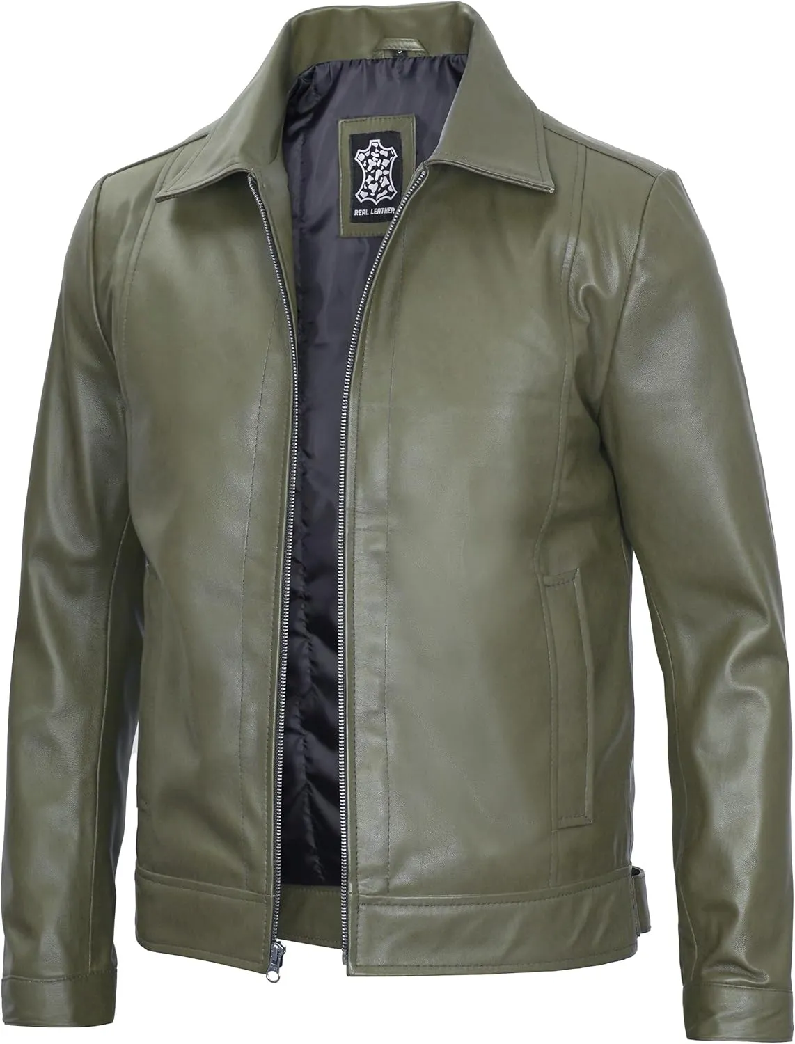 Brown Leather Jacket Men - Black Real Lambskin Mens Leather Jacket