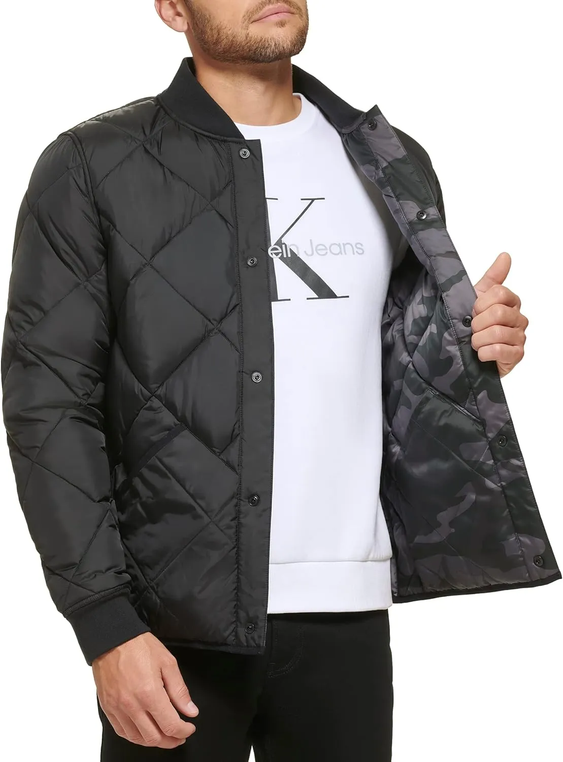 Calvin Klein Men's Reversible Diamond Quilted Jacket