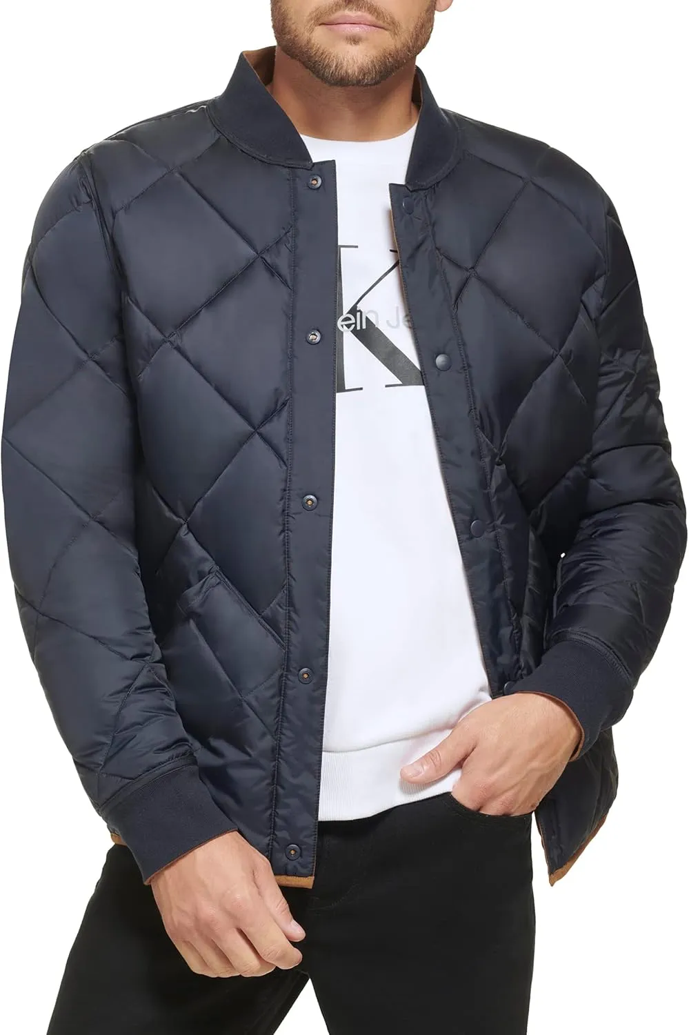 Calvin Klein Men's Reversible Diamond Quilted Jacket