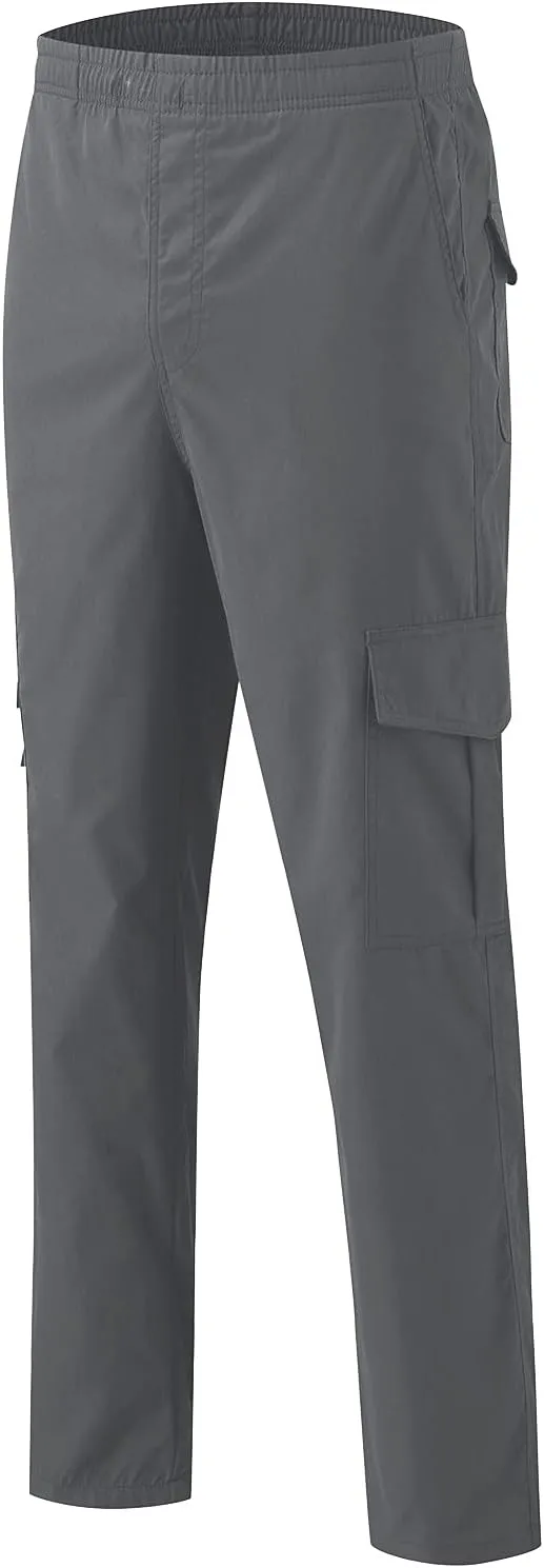 Cargo Sweatpants for Men Big and Tall Jogger Pant Men's Fleece Lined Cargo Sweatpants Open Bottom Straight Leg Casual