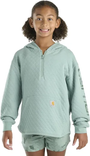 Carhartt Girls' Hoodie Fleece Half-Zip Pullover Hooded Sweatshirt