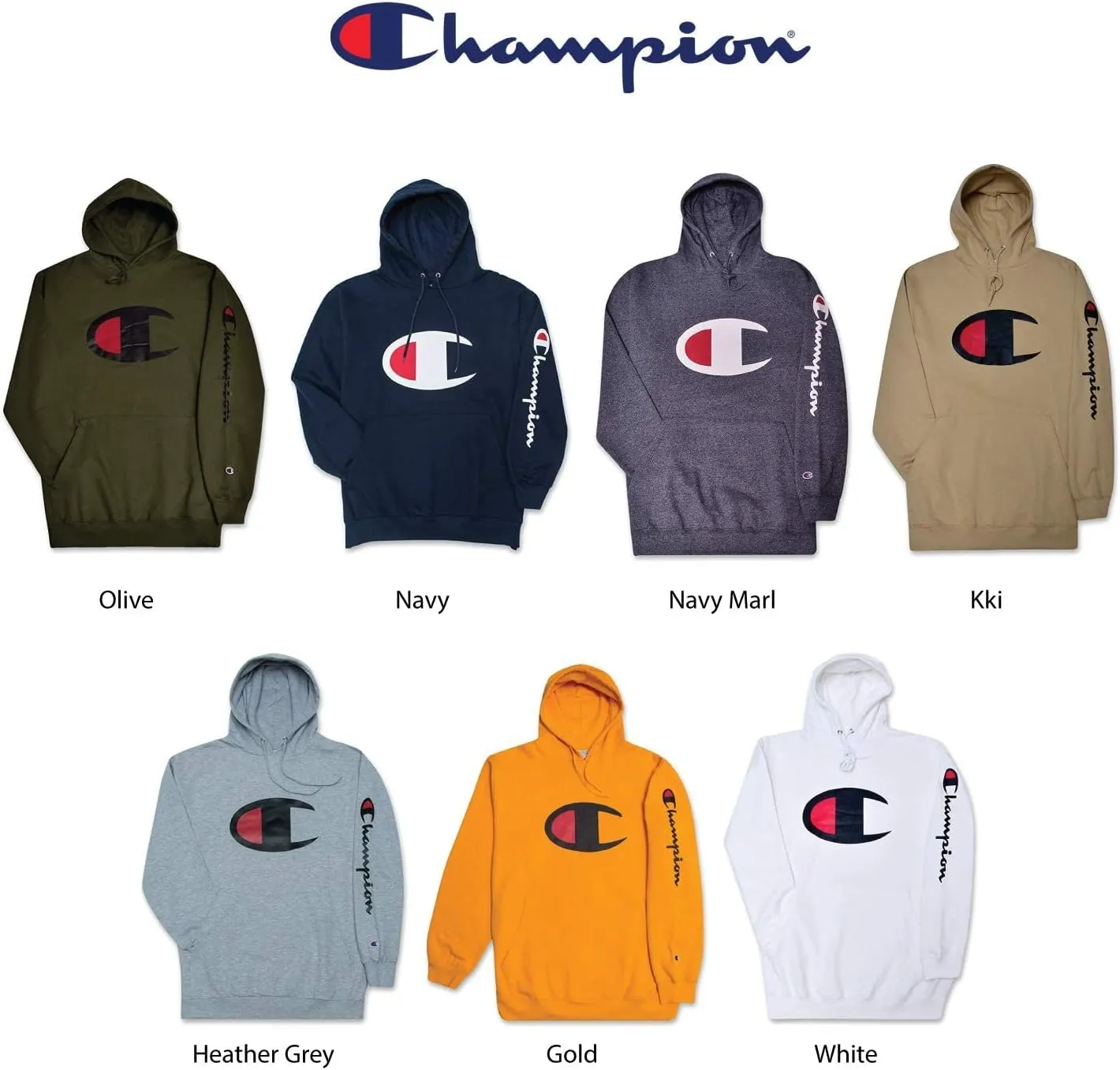 Champion Hoodie for Men Big And Tall Mens Oversized Pullover Fleece Sweatshirt