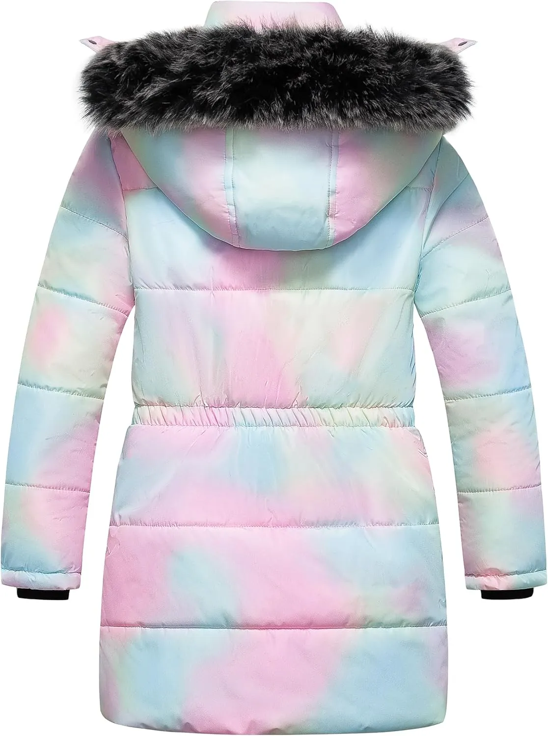 Chrisuno Girl's Long Parka Warm Winter Coat Water Resistant Quilted Puffer Jacket Snow Outwear