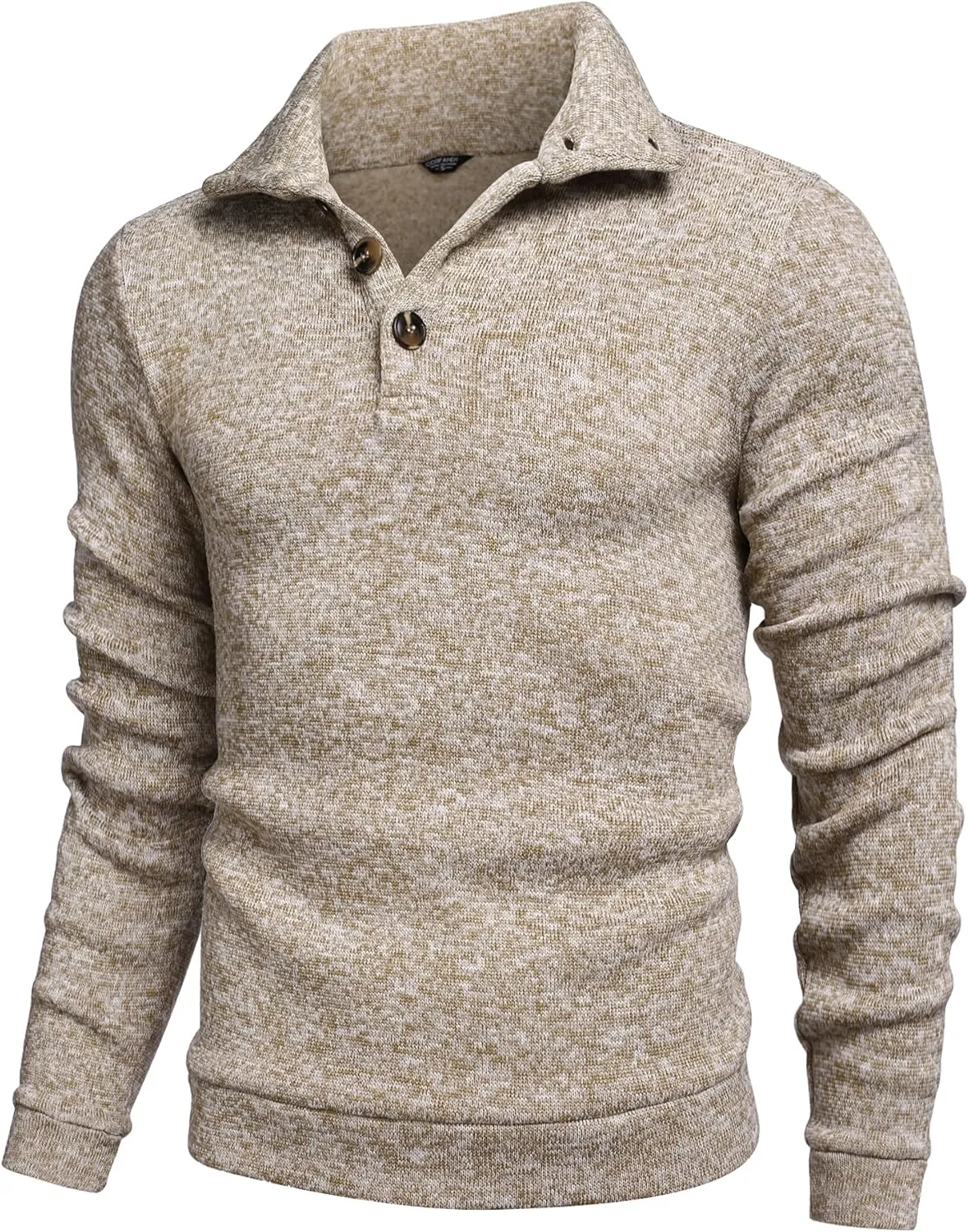 COOFANDY Men Casual Knit Pullover Sweatshirt Slim Fit Thermal Fashion Sweater