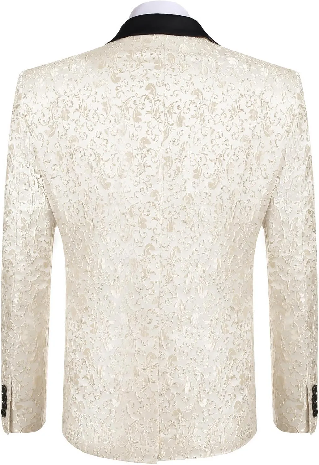 COOFANDY Men's Paisley Tuxedo Jacket One Button Dress Suit Jacket Floral Blazer for Dinner Party Prom Wedding