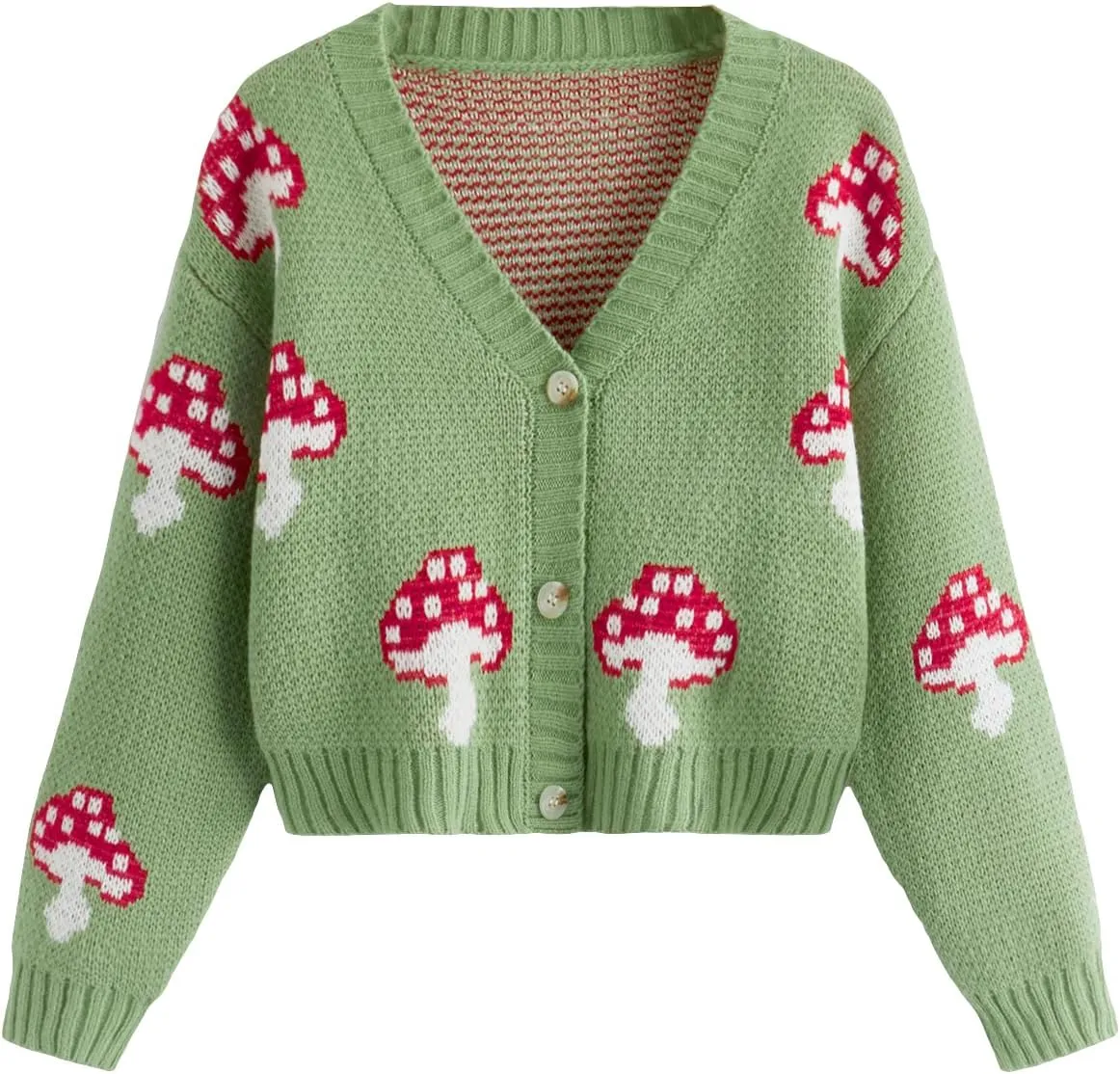 COZYEASE Girls' Cardigan Sweater Long Sleeve V Neck Button Down Cute Knit Cardigan Fall Preppy Clothes