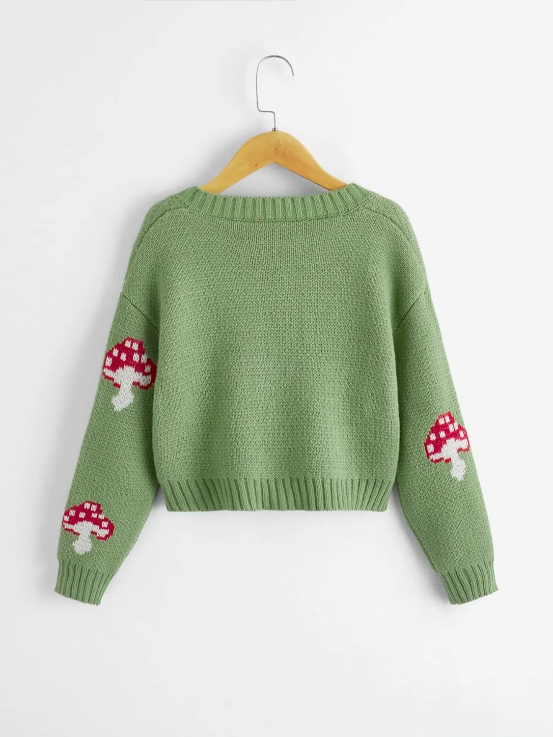COZYEASE Girls' Cardigan Sweater Long Sleeve V Neck Button Down Cute Knit Cardigan Fall Preppy Clothes