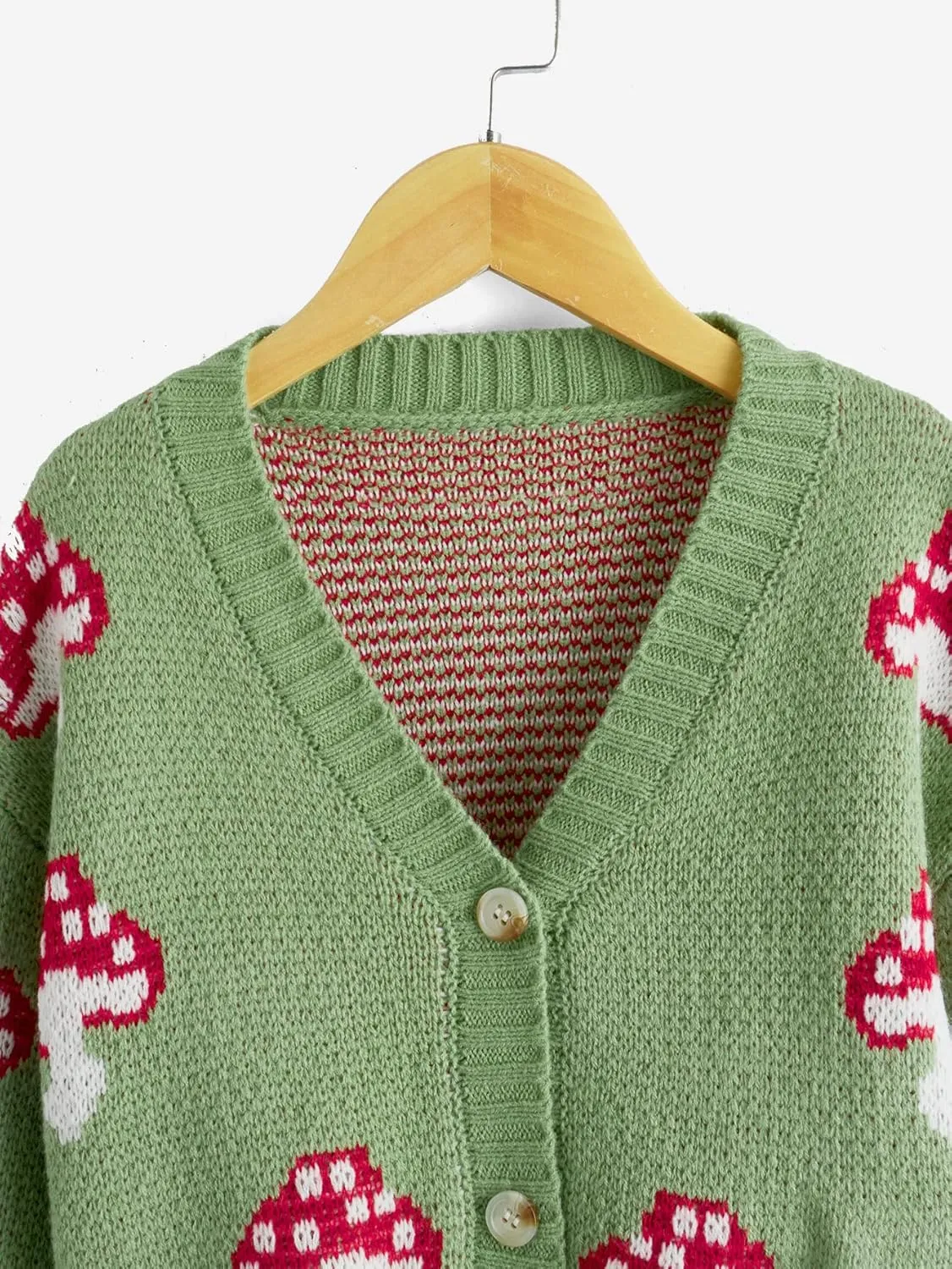COZYEASE Girls' Cardigan Sweater Long Sleeve V Neck Button Down Cute Knit Cardigan Fall Preppy Clothes