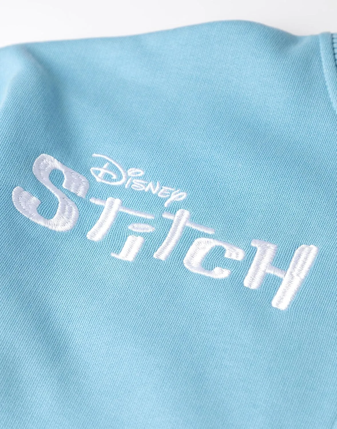 Disney Lilo and Stitch Girls Blue Bomber Jacket | Streetwear Varsity Jacket with Stitch Graphics | Long Sleeve Casual Wear