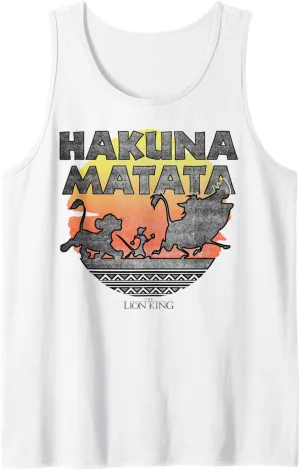 Disney The Lion King Hakuna Matata Sunset Silhouette Poster Tank Top