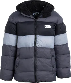 DKNY Boys' Winter Jacket - Heavyweight Sherpa Lined Bubble Puffer Coat with Convenient Pockets - Jacket for Boys (Size: 4-20)