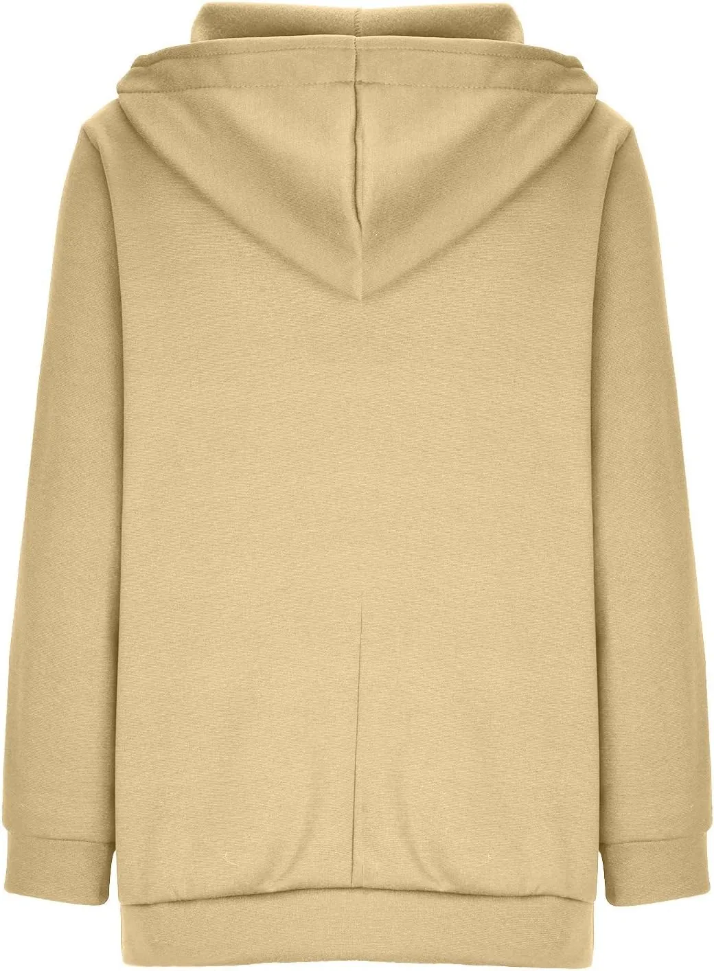 DOLKFU Womens Oversized Hoodie Dress Zip Up Long Sweatshirt Solid Basic Pullover Tops Y2K Trendy Winter Clothes With Pockets