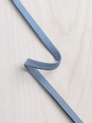 Double-Fold Cotton Poplin Bias Tape - 3/8" (10mm) wide - Slate Blue