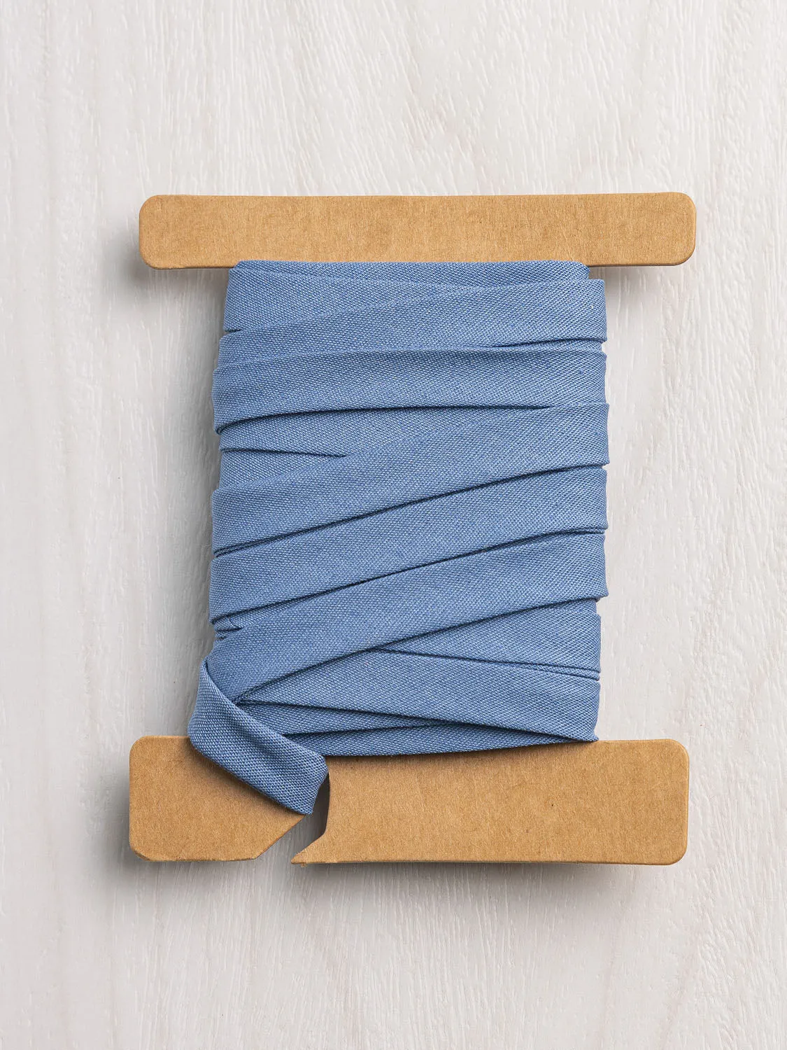 Double-Fold Cotton Poplin Bias Tape - 3/8" (10mm) wide - Slate Blue
