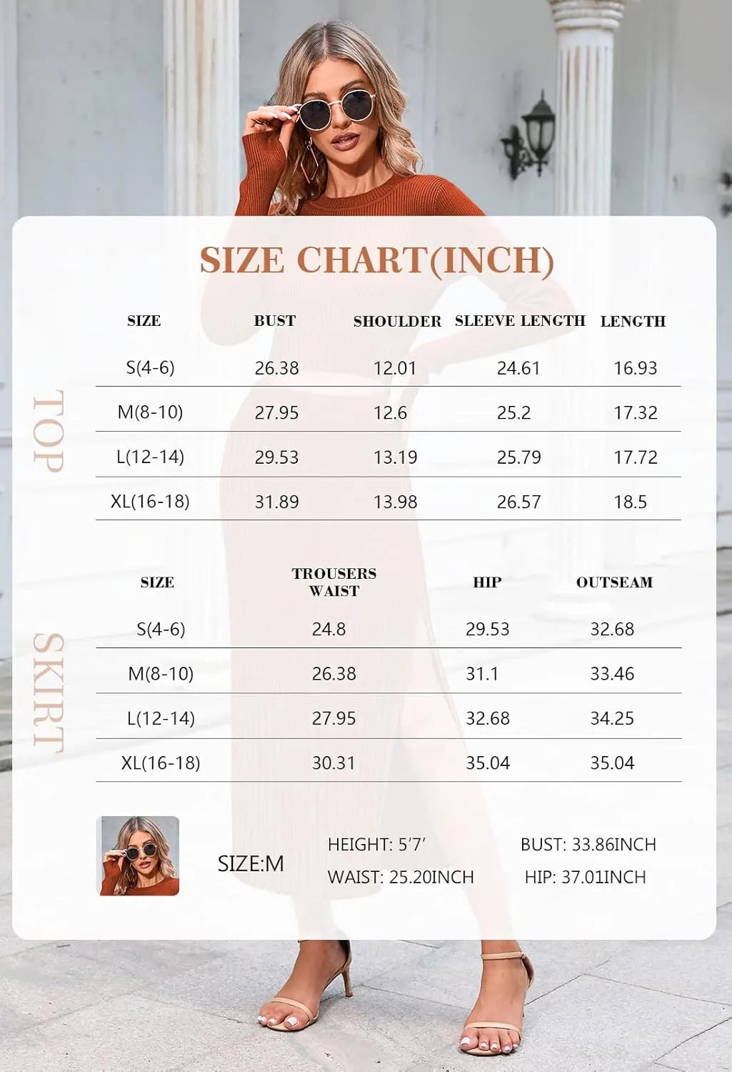 Duigluw Women 2 Piece Outfits Winter Long Sleeve Crop Top Bodycon Pleated Skirt Knit Sweater Dress Set