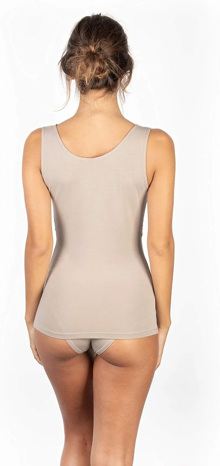 EGI  Luxury Modal Women's Lace-Trimmed Tank Top. Proudly Made in Italy.