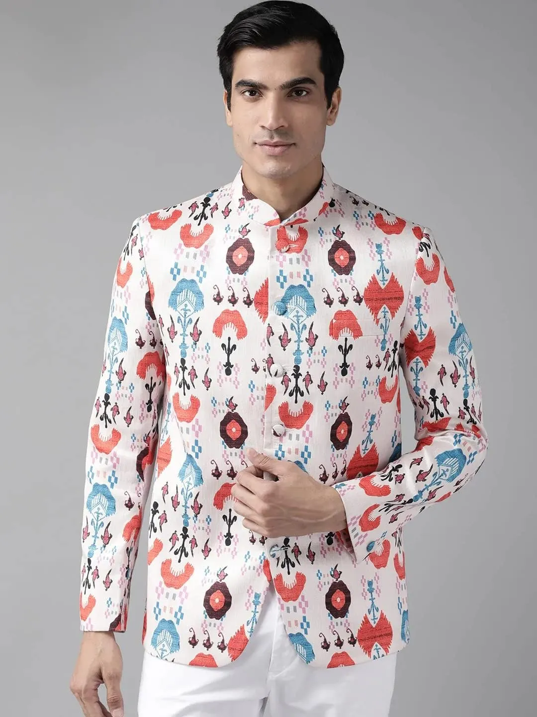 Elina fashion Men's Bandhgala Jodhpuri Waistcoat Top Indian Stitched Readymade Festive Wear