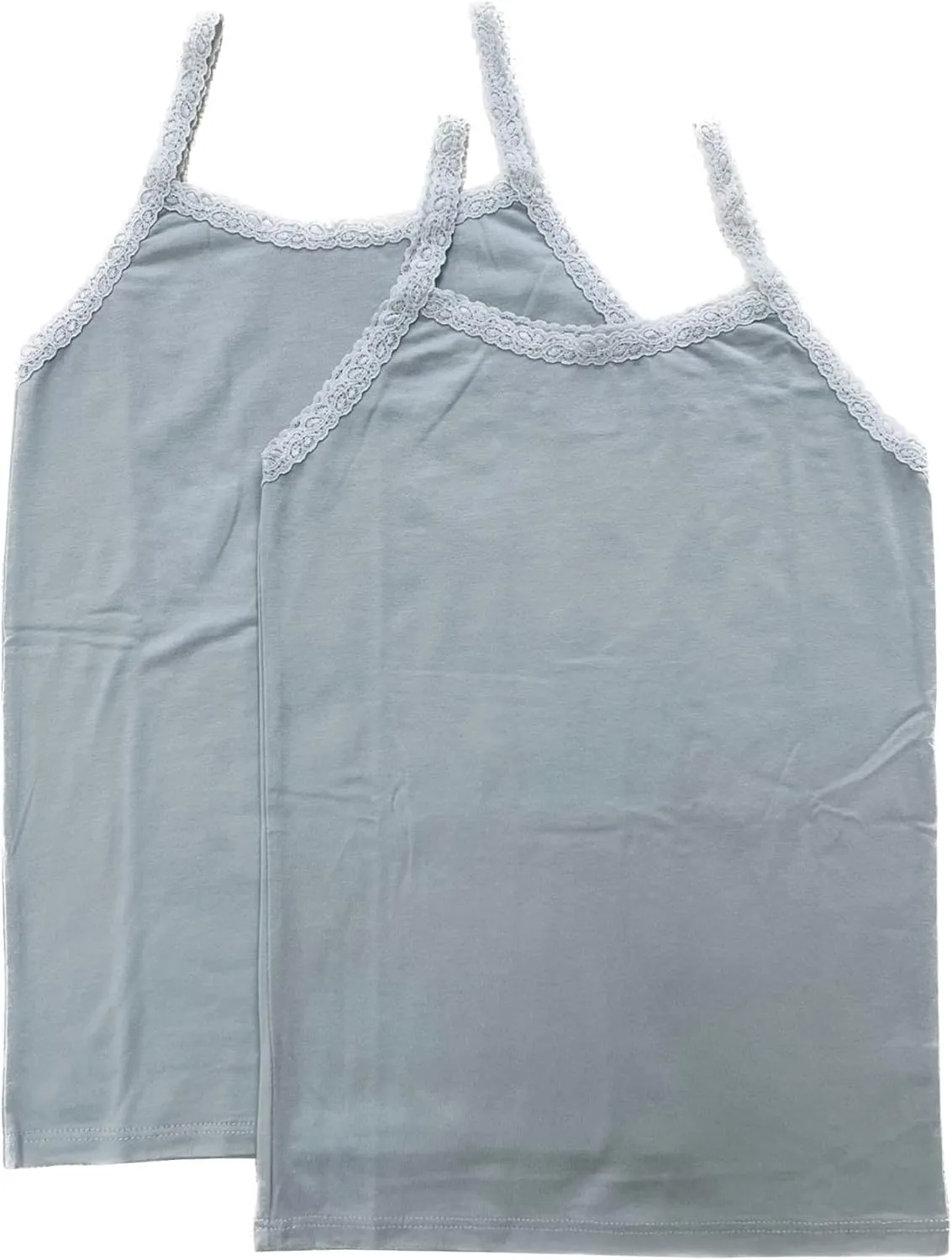 Esme Girl's Cami Tank Top 2pc Under Layer White Grey Black Pink
