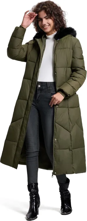 Fengbay Long Puffer Coat Women Down Jacket Parkas Waterproof Warm Long Winter Coats for Women With Hood