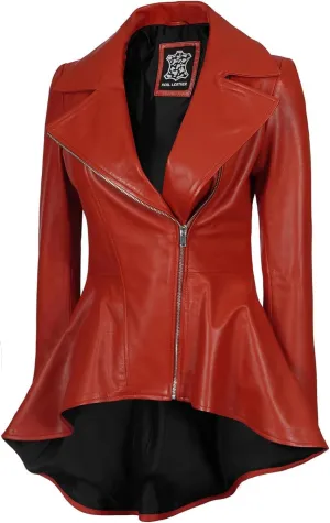 fjackets Leather Jacket Women - Real Lambskin Leather Jackets For Womens Stylish Leather Jacket for All Seasons