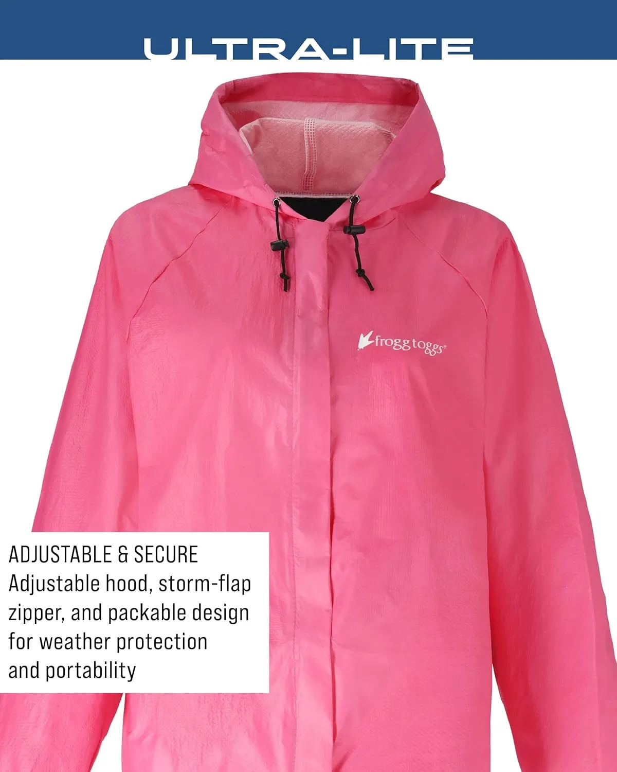 FROGG TOGGS Women's Standard Ultra-Lite2 2-Layer Waterproof Breathable Rain Jacket