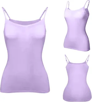 Gifts for Women Under 15 Dollars White Camisole Tops Women Built in Bra Tank Tops for Women Spaghetti Strap Padded Camisole Plus Size Sports Bras Tank Tops Shelf Bra Camis