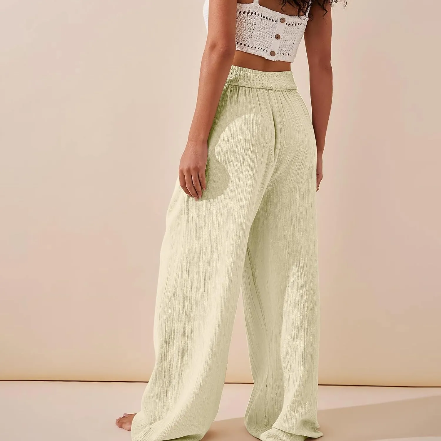 Girl Women Outdoor Pants,Women's High Waisted Wide Leg Sweatpants Casual Yoga Jogger Pants Spring&Summer Clothing