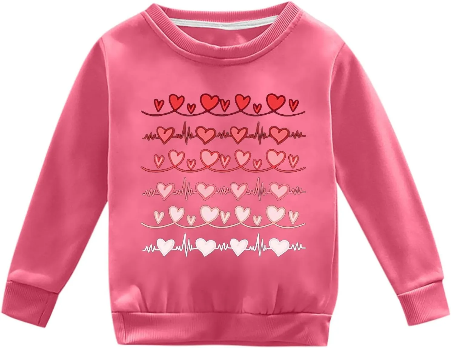 Girls Heart Graphic Print Girls Casual Long Sleeve Hoodies Cute Oversized Fleece Thermal Sweatshirt Tops With Pockets