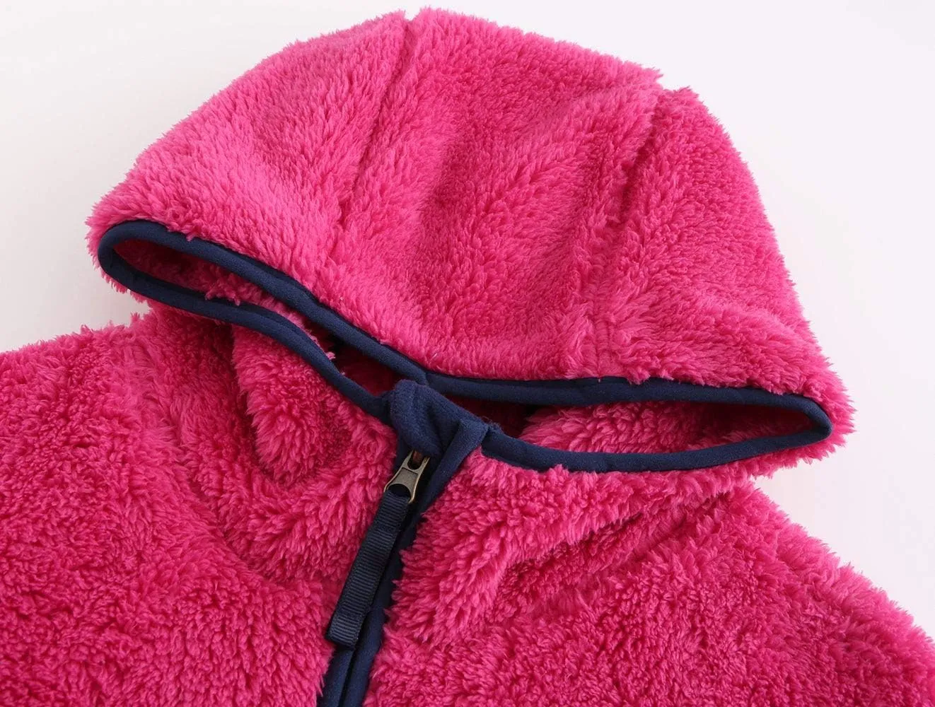 Girl's Soft Fleece sherpa Jacket Full Zip Hoodie