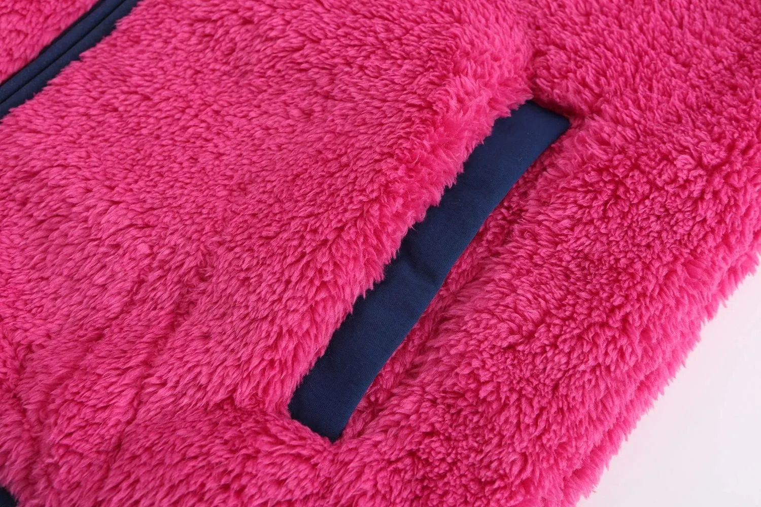 Girl's Soft Fleece sherpa Jacket Full Zip Hoodie
